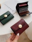 Fashion Black Stone Pattern Flap Lock Short Wallet