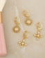 Fashion Sun Flower Gold-plated Copper Earrings With Zircon Sun Flowers