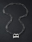 Fashion B Word Necklace Letter Titanium Steel Thick Chain Necklace