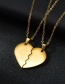 Fashion Gold Color Love Heart 18k Gold Pendant Titanium Steel Necklace