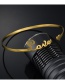 Fashion Type B Letter Opening 8k Gold Stainless Steel Bracelet