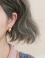 Fashion Gold Color Geometric Circle Texture Alloy Earrings