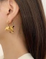 Fashion Gold Color Folded Ore Lava Block Irregular Earrings