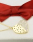 Fashion Gilded Gold-plated Half-set Zirconium Heart Pendant Necklace