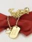 Fashion Gilded Gold-plated Heart-shaped Letter Tag Necklace