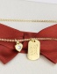 Fashion Gilded Gold-plated Heart-shaped Letter Tag Necklace