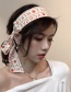 Fashion Beige Letter Printed Knitted Fluttering Headband