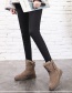 Fashion Khaki Thick Round Toe Side Zipper Snow Boots