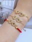 Fashion Gold Color Copper Inlaid Zircon Snake-shaped Thick Chain Bracelet
