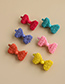Fashion Rose Red Alloy Resin Three-dimensional Bow Duckbill Hairpin