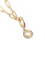 Fashion Smiley Inlaid Zirconium Smile Face Hollow Copper Gold-plated Necklace