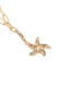 Fashion Starfish B Inlaid Zirconium Starfish Hollow Necklace