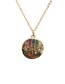 Fashion Palm O Sub Chain Gold Micro-inlaid Zircon Palm Round Gold-plated Copper Necklace