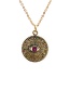 Fashion Devils Eye O Child Chain Gold Micro-set Zircon Eyes Round Necklace