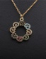 Fashion Box Chain White Gold Micro-inlaid Zircon Geometric Gold-plated Copper Hollow Necklace