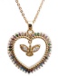 Fashion Box Chain White Gold Micro-set Zircon Peace Dove Love Necklace