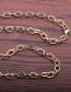 Fashion 60mm Chain Copper Gold-plated Thick Chain Hollow Necklace