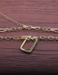 Fashion 50mm Chain+g Gold-plated Copper Necklace With Micro-inlaid Zircons