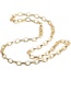 Fashion 60mm Chain + Peach Heart G Heart Lock Thick Chain Gold-plated Copper Necklace