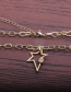 Fashion 60mm Chain + Five-pointed Star Pentagram Micro-inlaid Zircon Thick Chain Necklace