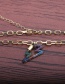 Fashion 60mm Chain + Lightning Micro-set Zircon Lightning Cutout Necklace