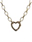 Fashion 60mm Chain + Love D Micro Inlaid Zircon Heart Hollow Necklace