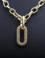 Fashion 50mm Chain + Accessories A Gold-plated Copper Necklace With Zircon