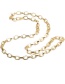 Fashion 60mm Chain Lightning Diamond Lightning Copper Gold Plated Necklace