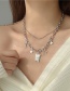 Fashion Silver Color Thick Chain Five-pointed Star Alloy Multilayer Necklace