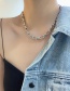 Fashion Silver Color Thick Chain Alloy Hollow Necklace