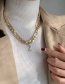Fashion Letter K Thick Chain Full Of Diamond Letters Alloy Necklace