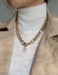 Fashion Letter B Thick Chain Full Of Diamond Letters Alloy Necklace