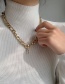 Fashion The Letter Z Thick Chain Full Of Diamond Letters Alloy Necklace