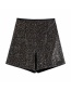 Fashion Black Sequined Solid Color Shorts