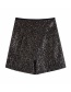 Fashion Black Sequined Solid Color Shorts