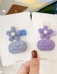 Fashion Purple Hairpin Childrens Hairpin Set With Flower Pearl Wool