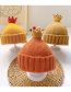Fashion Crown Turmeric Hat 0-6 Years Old One Size Crown Colored Ball Baby Knitted Woolen Hat