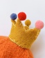 Fashion Crown Turmeric Hat 0-6 Years Old One Size Crown Colored Ball Baby Knitted Woolen Hat