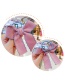 Fashion Orange Pink Bow [2-piece Set] Bowknot Childrens Fabric Hair Rope Hairpin