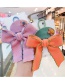 Fashion Orange Pink Bow [2-piece Set] Bowknot Childrens Fabric Hair Rope Hairpin
