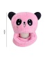 Fashion Pink Panda 3-8 Years Old Plush Panda Children One Scarf Hat