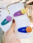 Fashion Orange Hairpin Knitted Woolen Yarn Hit Color Alloy Hairpin For Children