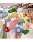 Fashion Lotus Root White Daisy 5-piece Set Plush Bowknot Woolen Knitted Flower Geometric Shape Childrens Hairpin