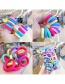 Fashion 20 Large Circles Of Dark Color To Send Storage Bag Towel Roll Contrast Color Seamless Childrens Hair Rope