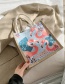 Fashion Guochao Illustrated Canvas Leaf Geometric Shoulder Bag