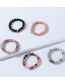 Fashion Black Resin Crystal Cluster Geometric Bead Elastic Cord Bracelet