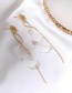 Fashion Golden Shell Tassel Long Crystal Chain Earrings