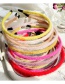 Fashion Yellow Mohair Solid Color Hair Band