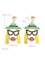Fashion Gilded Character Alloy Diamond Rice Bead Earrings