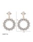 Fashion Color Diamond Pearl Flower Alloy Earrings